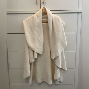 Anthropologie Moth Cascades Shawl Sweater Vest in Ivory One Size